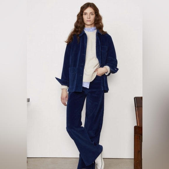 Officine Generale Camilla corduroy jacket in indigo - Picture 1 of 9